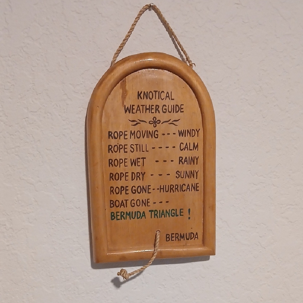 KNOTICAL WEATHER GUIDE, Bermuda Trader Company, Whimisacal Sign
